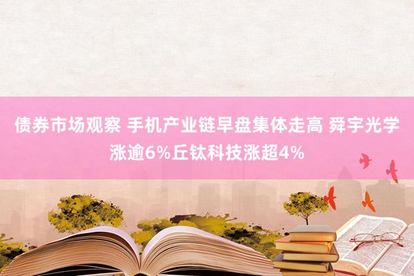 债券市场观察 手机产业链早盘集体走高 舜宇光学涨逾6%丘钛科技涨超4%