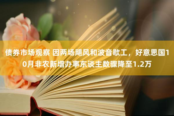 债券市场观察 因两场飓风和波音歇工，好意思国10月非农新增办事东谈主数骤降至1.2万