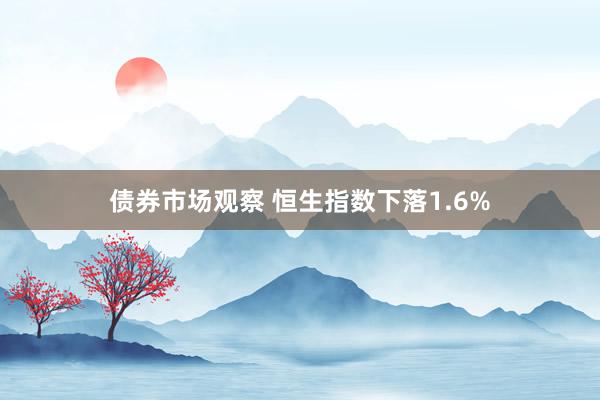 债券市场观察 恒生指数下落1.6%