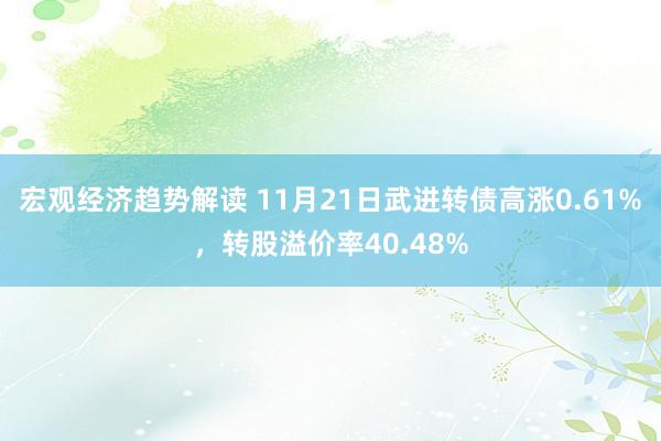 宏观经济趋势解读 11月21日武进转债高涨0.61%，转股溢价率40.48%