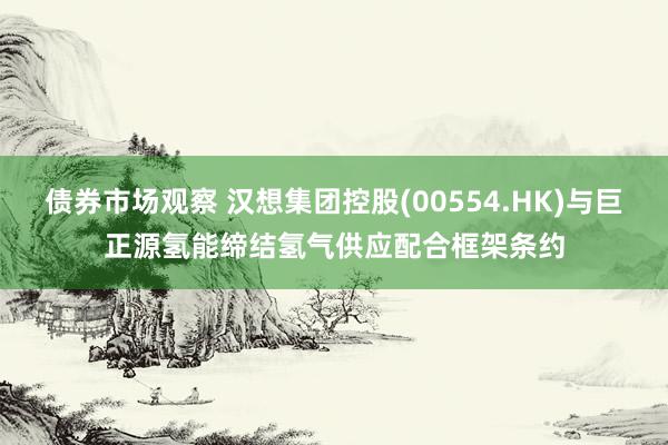 债券市场观察 汉想集团控股(00554.HK)与巨正源氢能缔结氢气供应配合框架条约