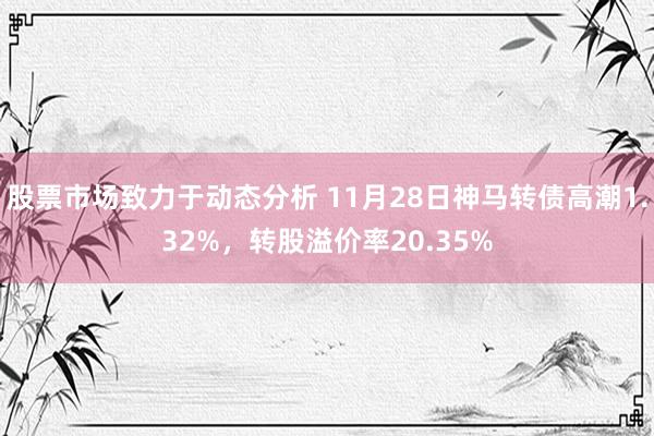 股票市场致力于动态分析 11月28日神马转债高潮1.32%，转股溢价率20.35%