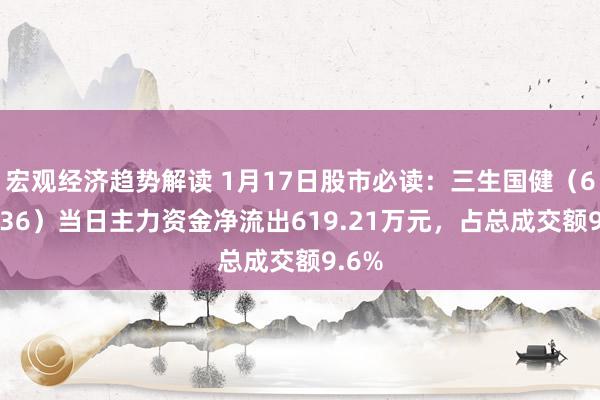 宏观经济趋势解读 1月17日股市必读：三生国健（688336）当日主力资金净流出619.21万元，占总成交额9.6%