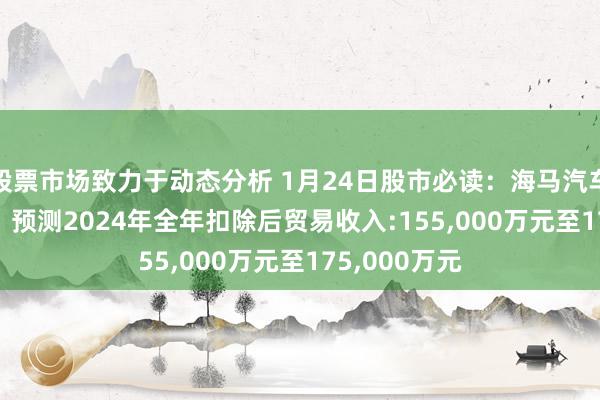 股票市场致力于动态分析 1月24日股市必读：海马汽车（000572）预测2024年全年扣除后贸易收入:155,000万元至175,000万元