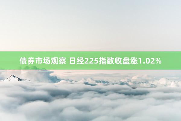 债券市场观察 日经225指数收盘涨1.02%