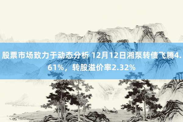 股票市场致力于动态分析 12月12日湘泵转债飞腾4.61%，转股溢价率2.32%