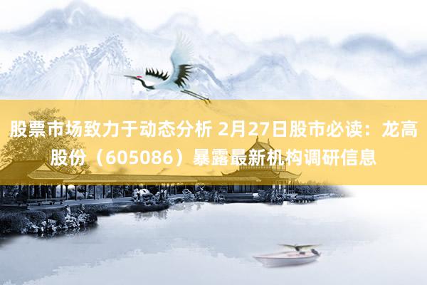 股票市场致力于动态分析 2月27日股市必读：龙高股份（605086）暴露最新机构调研信息