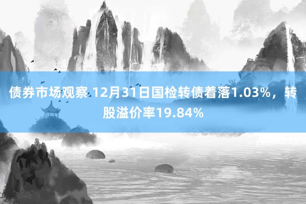 债券市场观察 12月31日国检转债着落1.03%，转股溢价率19.84%