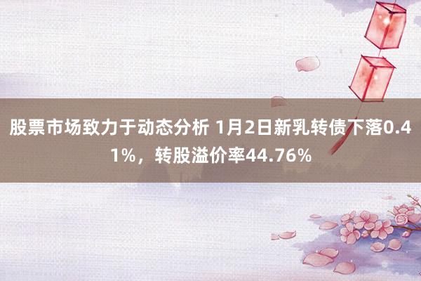 股票市场致力于动态分析 1月2日新乳转债下落0.41%，转股溢价率44.76%