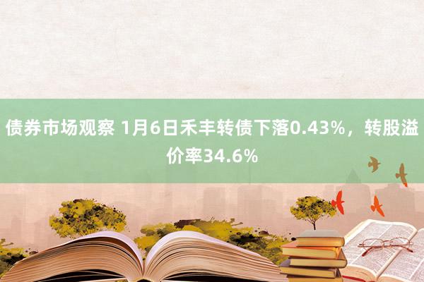 债券市场观察 1月6日禾丰转债下落0.43%，转股溢价率34.6%