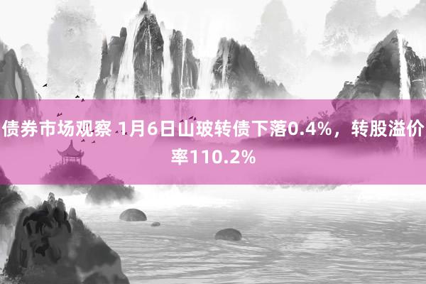 债券市场观察 1月6日山玻转债下落0.4%，转股溢价率110.2%